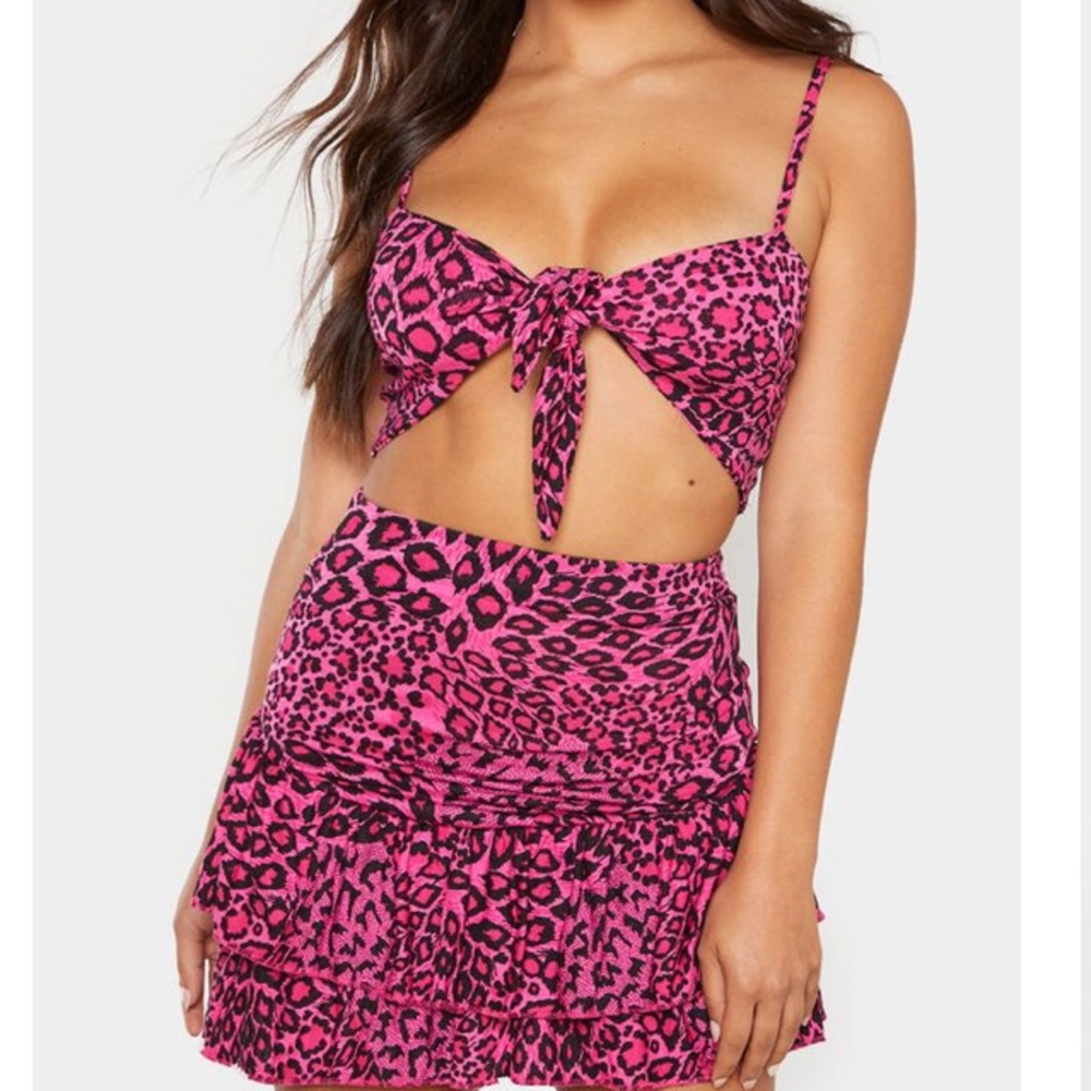 Pink Leopard Two-Piece Set